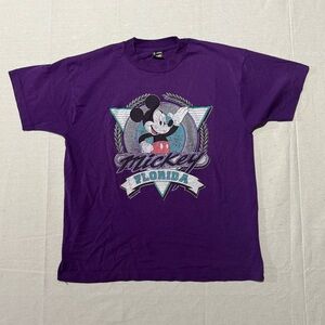 Vintage Mickey Mouse Shirt Single Stitch Screen Stars Mickey Florida Shirt